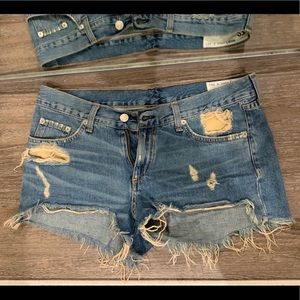Rag and bone jean shorts, worn, but like new!